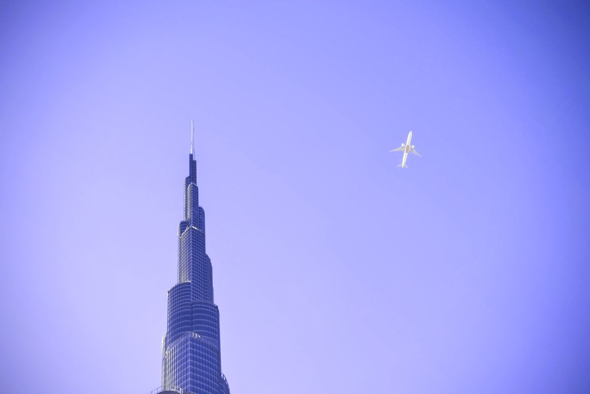 Burj Khalifa against a clear sky