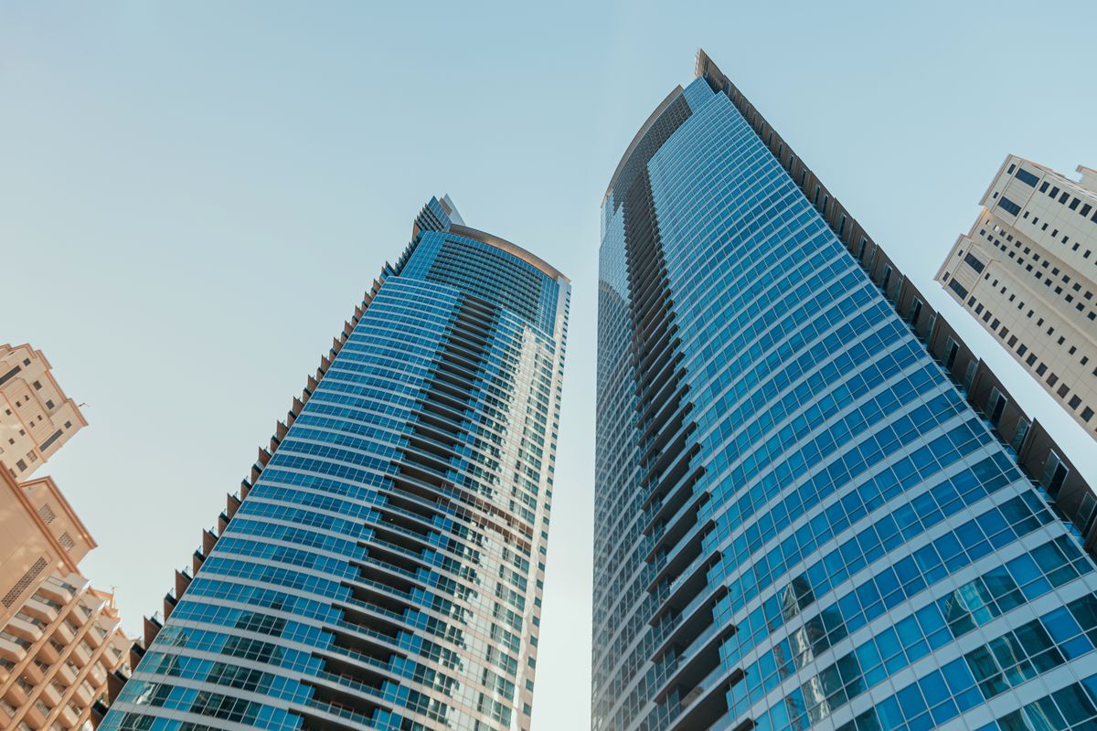 Free zone towers in Dubai